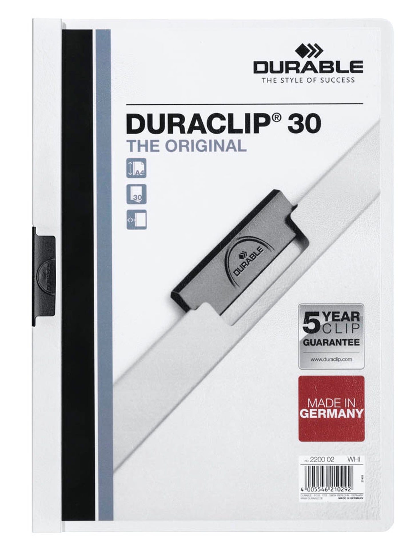 5 DURABLE Klemmhefter DURACLIP