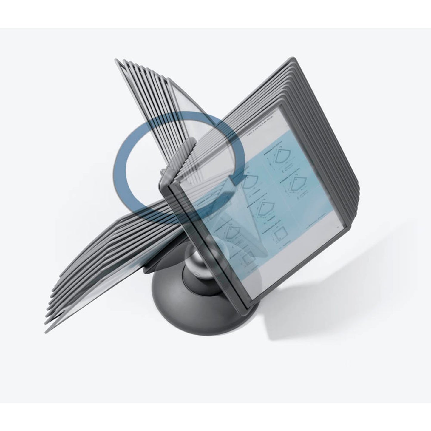 DURABLE Sichttafelsystem SHERPA motion komplett DIN A4 grau mit . Sichttafeln | 558737