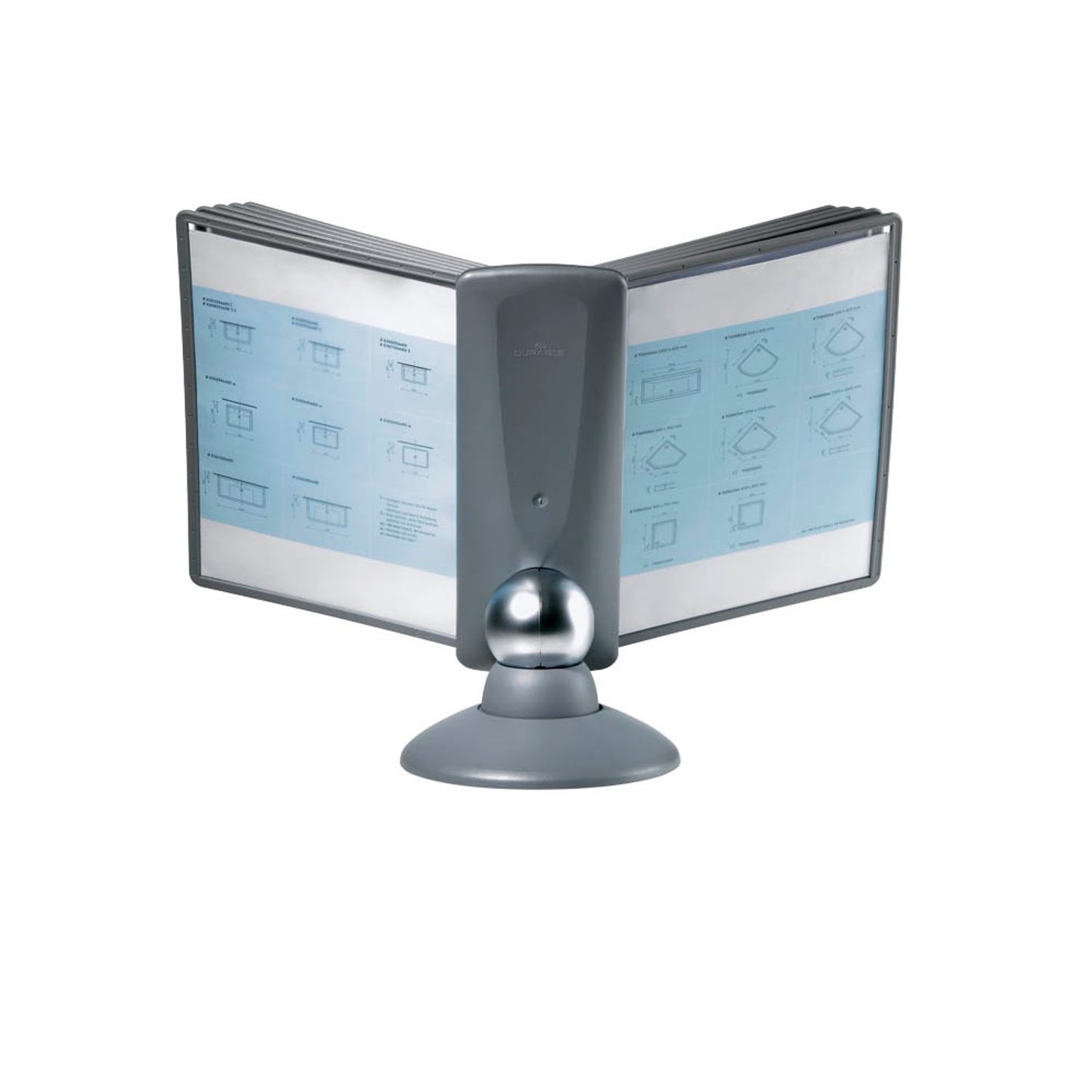 DURABLE Sichttafelsystem SHERPA motion komplett DIN A4 grau mit . Sichttafeln | 558737