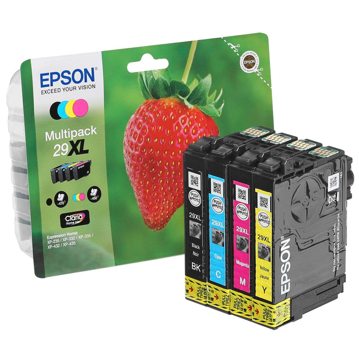 EPSON 29XL / T2996XL schwarz, cyan, magenta, gelb Druckerpatronen, 4er-Set | C13T29964012 | 1 Pack = 4 St.