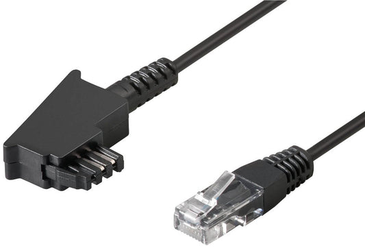 goobay TAE-F/RJ-45 DSL-Kabel m schwarz, 1 St.