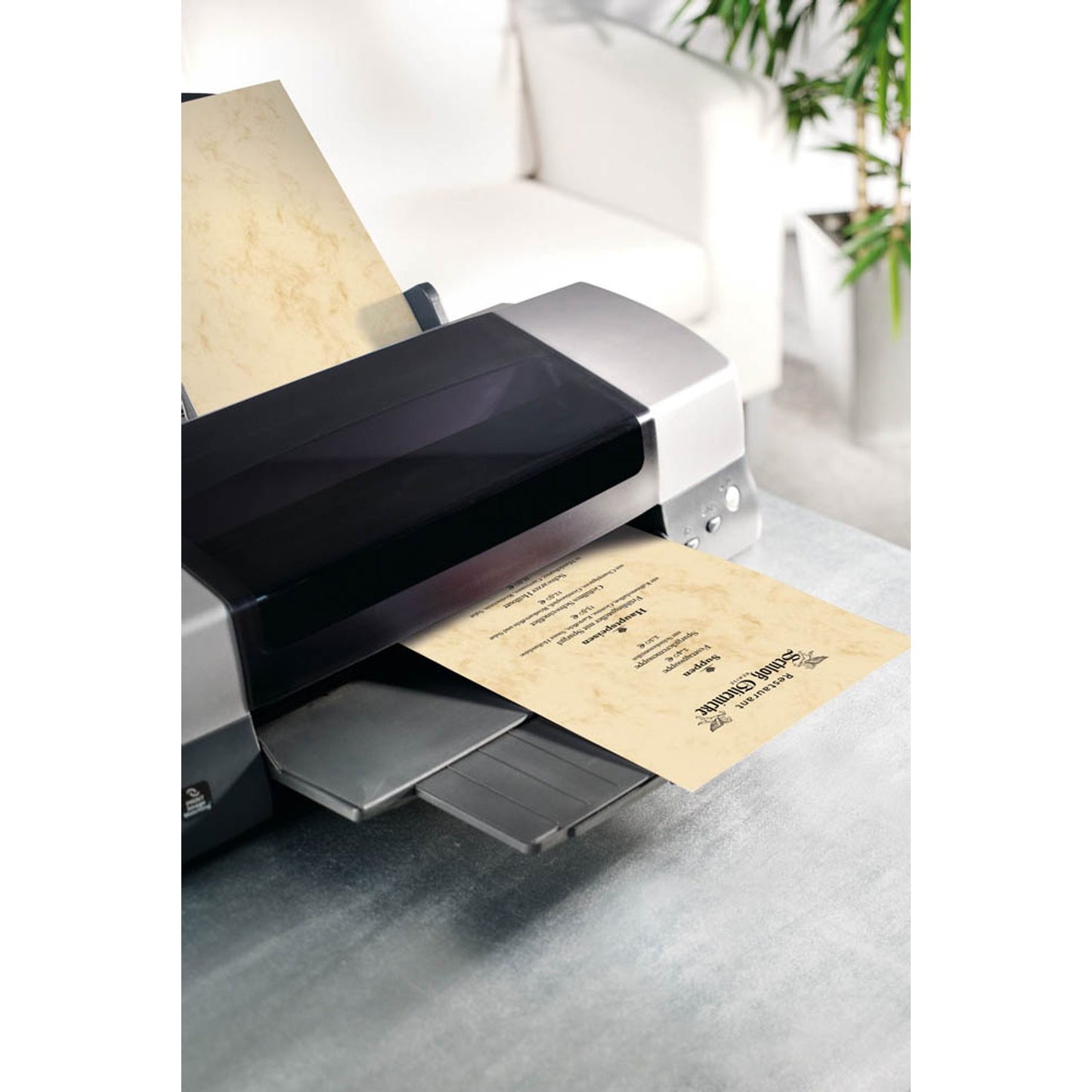 SIGEL Motivpapier Marmor beige DIN A4 90 g/qm | DP181 | 1 Pack = 25 Blatt