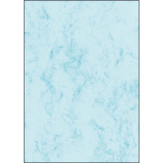SIGEL Briefpapier Marmor blau DIN A4 200 g/qm | DP551 | 1 Pack = 50 St.
