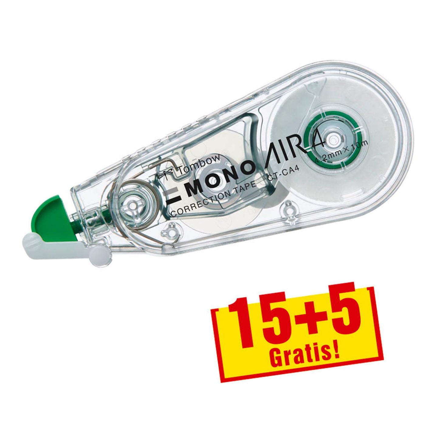 Tombow + 5 GRATIS: 15 Korrekturroller MONO air 4,2 mm + GRATIS | CT-CA4-20 | 1 Aktionspack = 15 St.