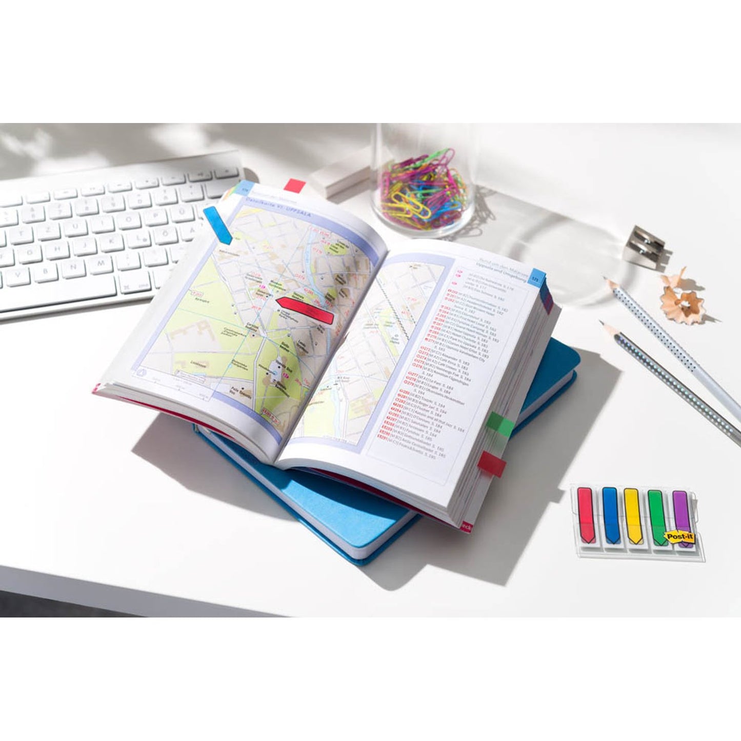 Post-it® Index Mini Haftmarker farbsortiert "Pfeil" 4x 24 Streifen | 684ARR3 | 1 Pack = 4x 24 Streifen