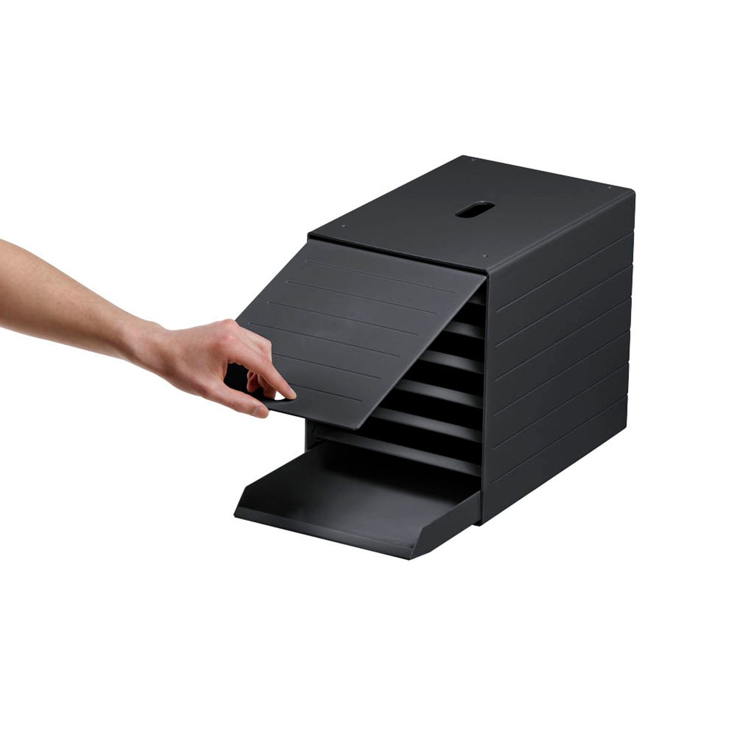 DURABLE Schubladenbox IDEALBOX PLUS anthrazit , DIN C4 mit 7 Schubladen | 1712001058