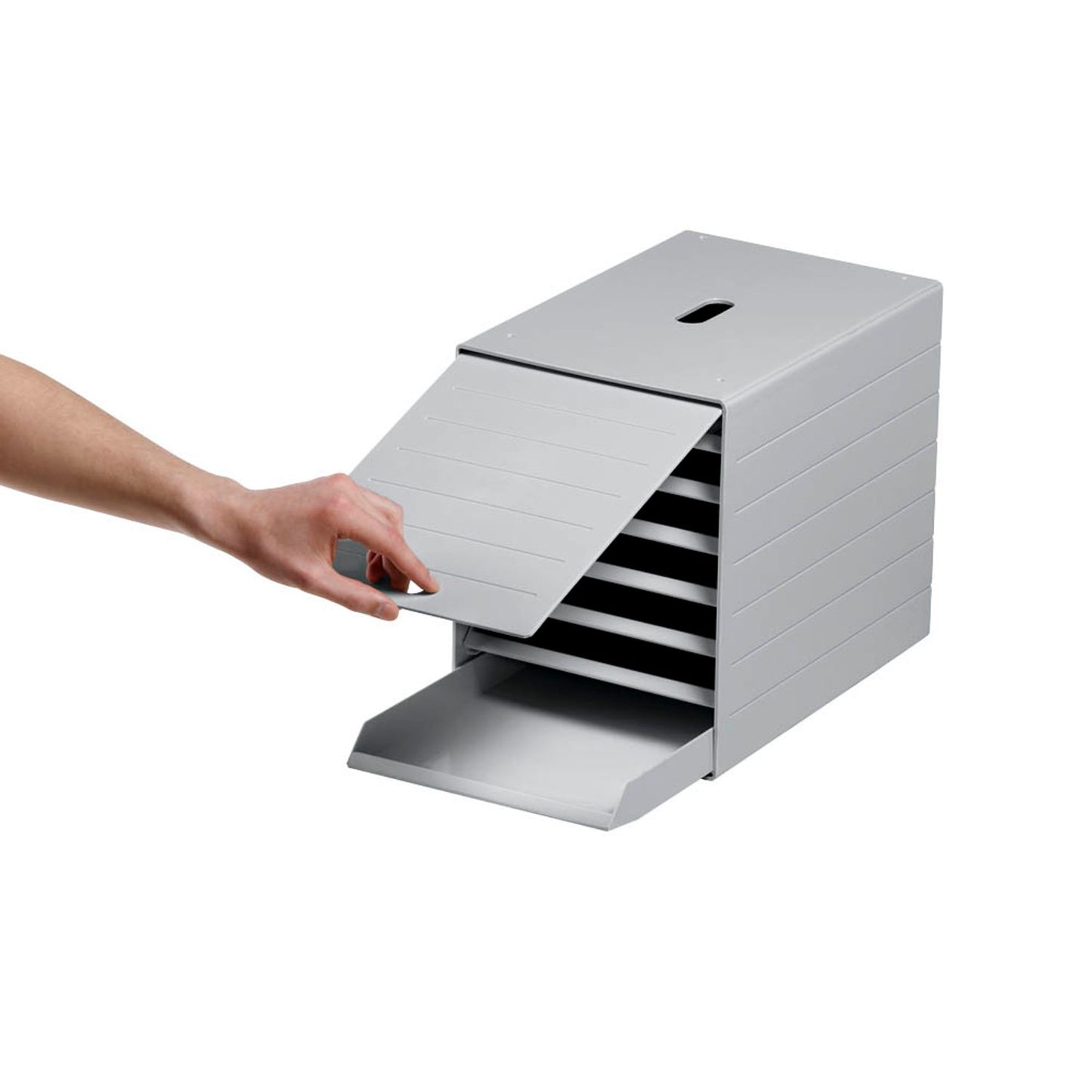 DURABLE Schubladenbox IDEALBOX PLUS grau , DIN C4 mit 7 Schubladen | 1712001050