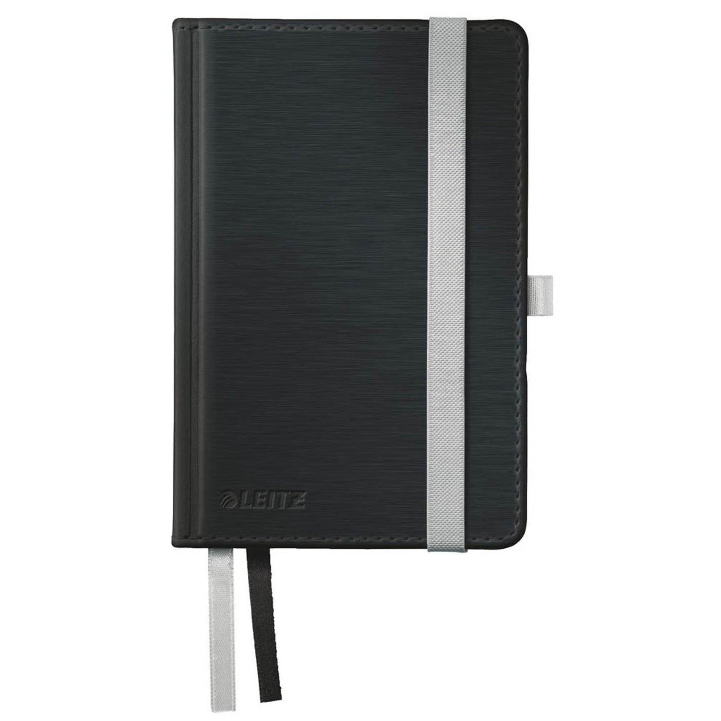 LEITZ Notizbuch DIN A6 kariert, satin schwarz Hardcover 160 Seiten | 44910094