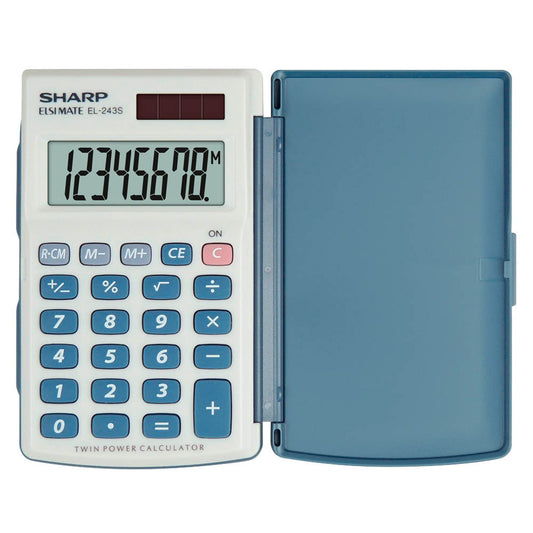 SHARP EL-243S Taschenrechner grau/blau | SH-EL243S