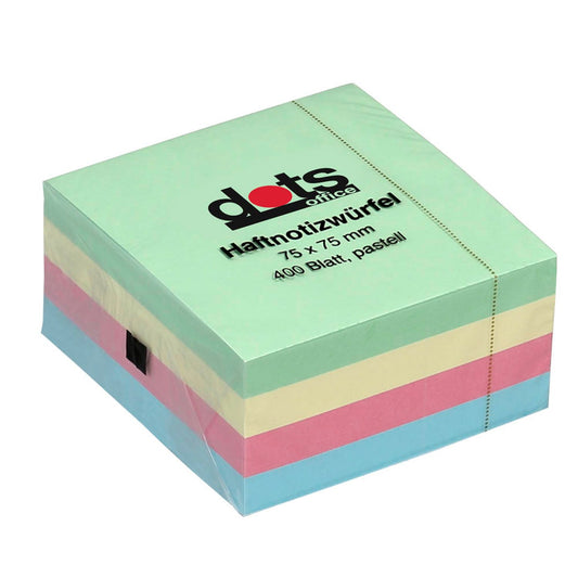 dots pastell Haftnotizen farbsortiert, 1 Würfel | 238966