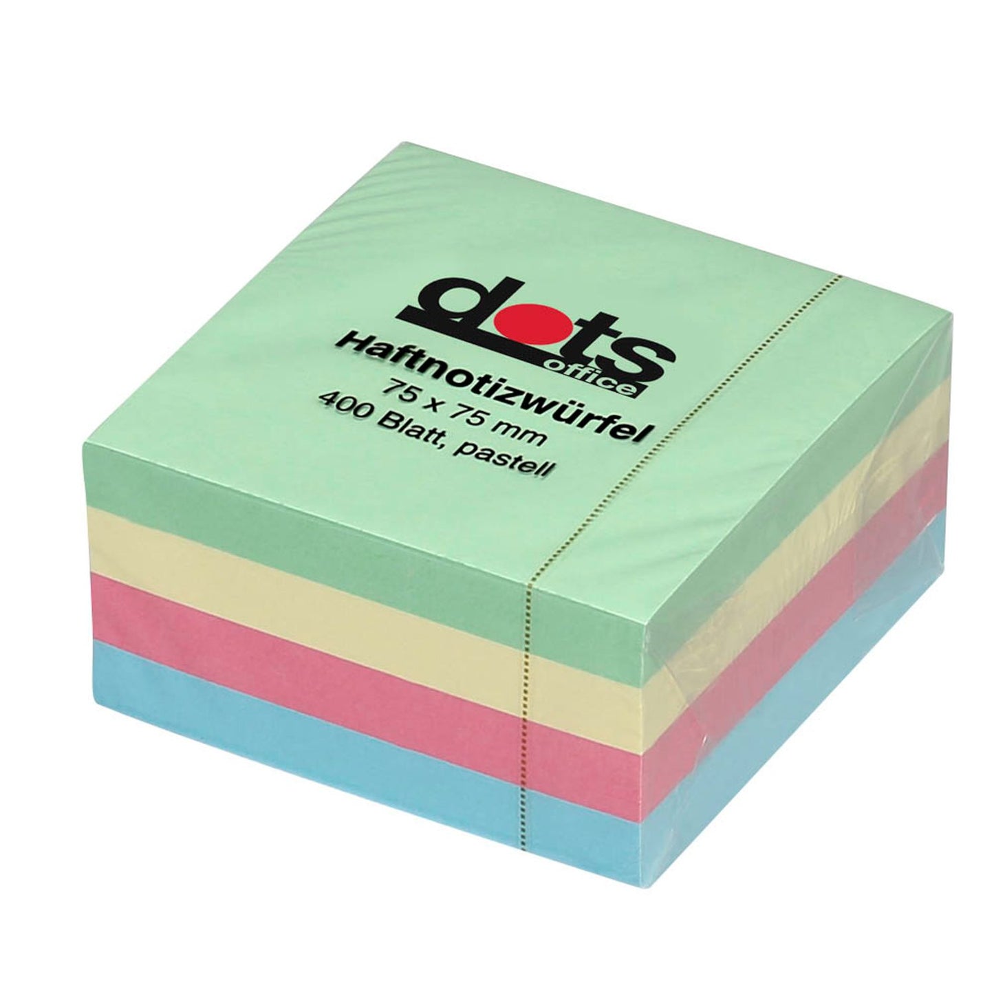 dots pastell Haftnotizen farbsortiert, 1 Würfel | 238966
