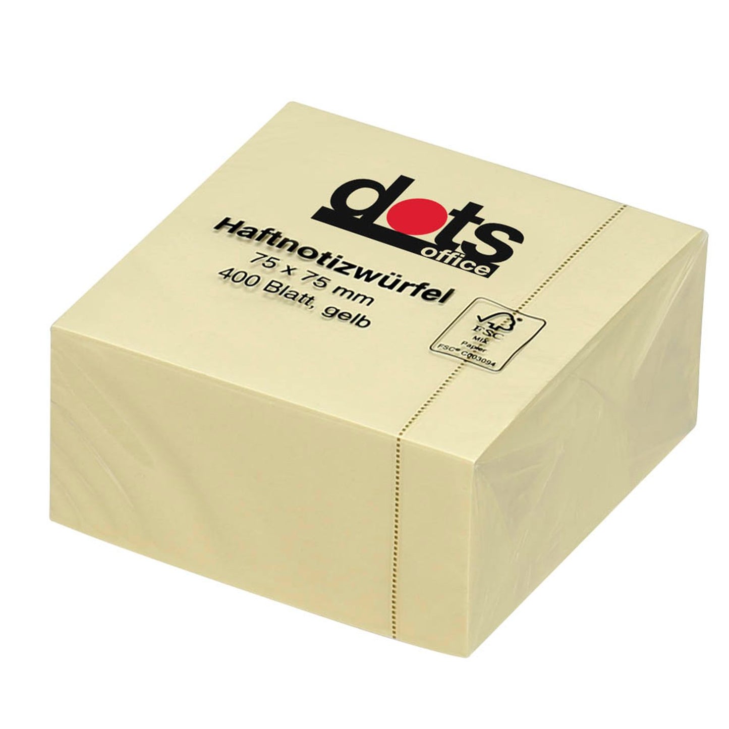 dots Haftnotizen gelb, 1 Würfel | 221972