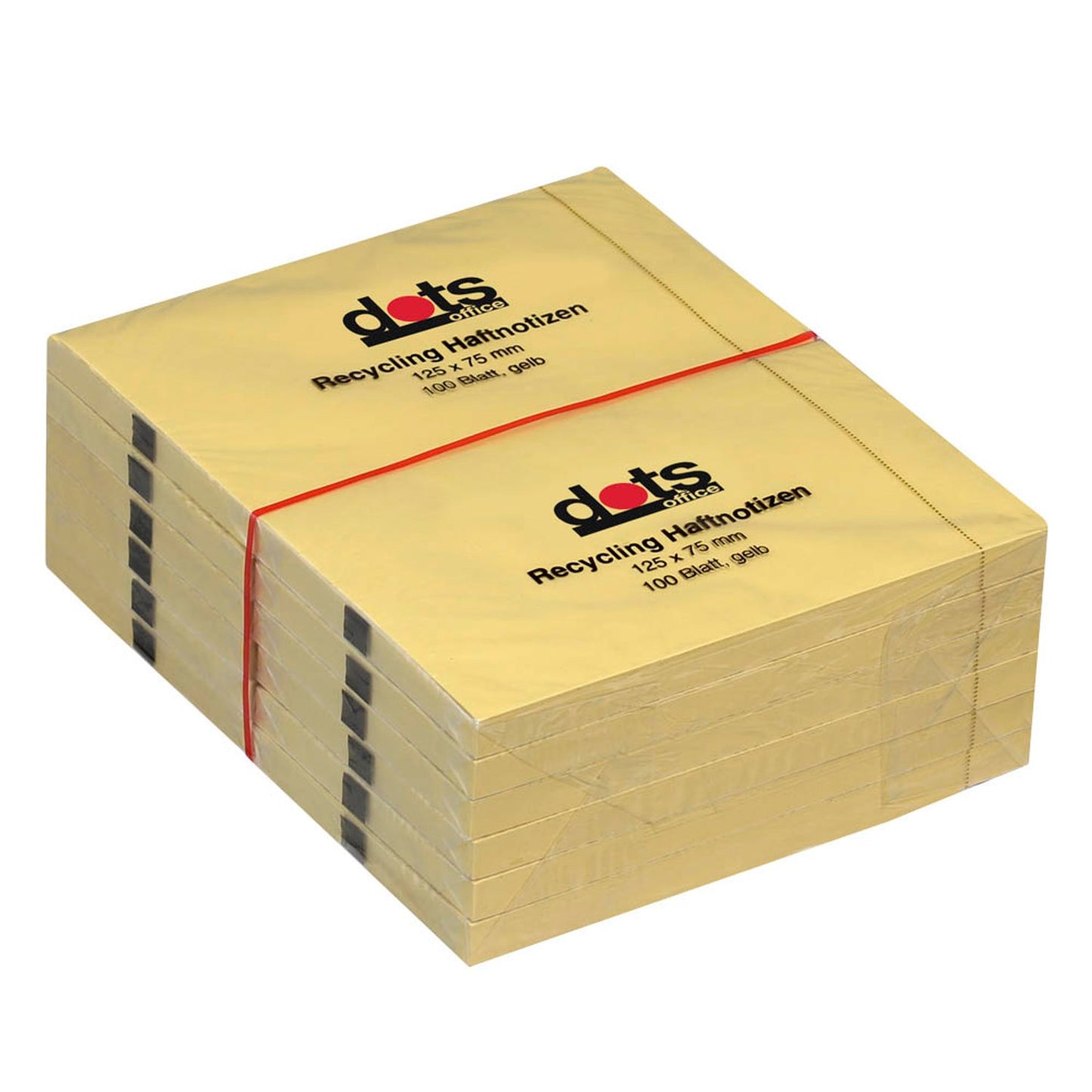 dots Recycling Haftnotizen gelb, 12 Blöcke | 222036 | 1 Pack = 12 Blöcke