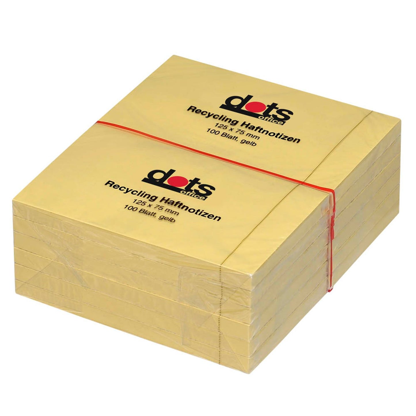 dots Recycling Haftnotizen gelb, 12 Blöcke | 222036 | 1 Pack = 12 Blöcke