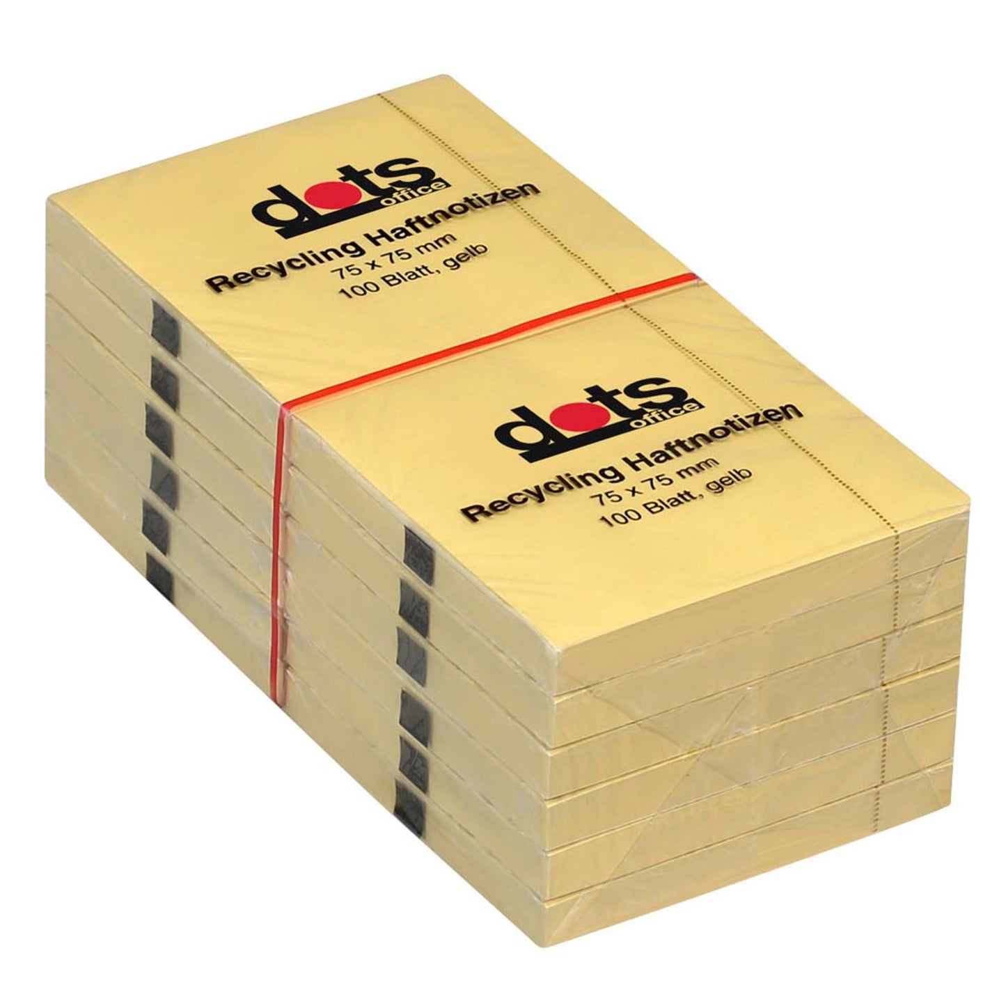 dots Recycling Haftnotizen gelb, 12 Blöcke | 222036 | 1 Pack = 12 Blöcke