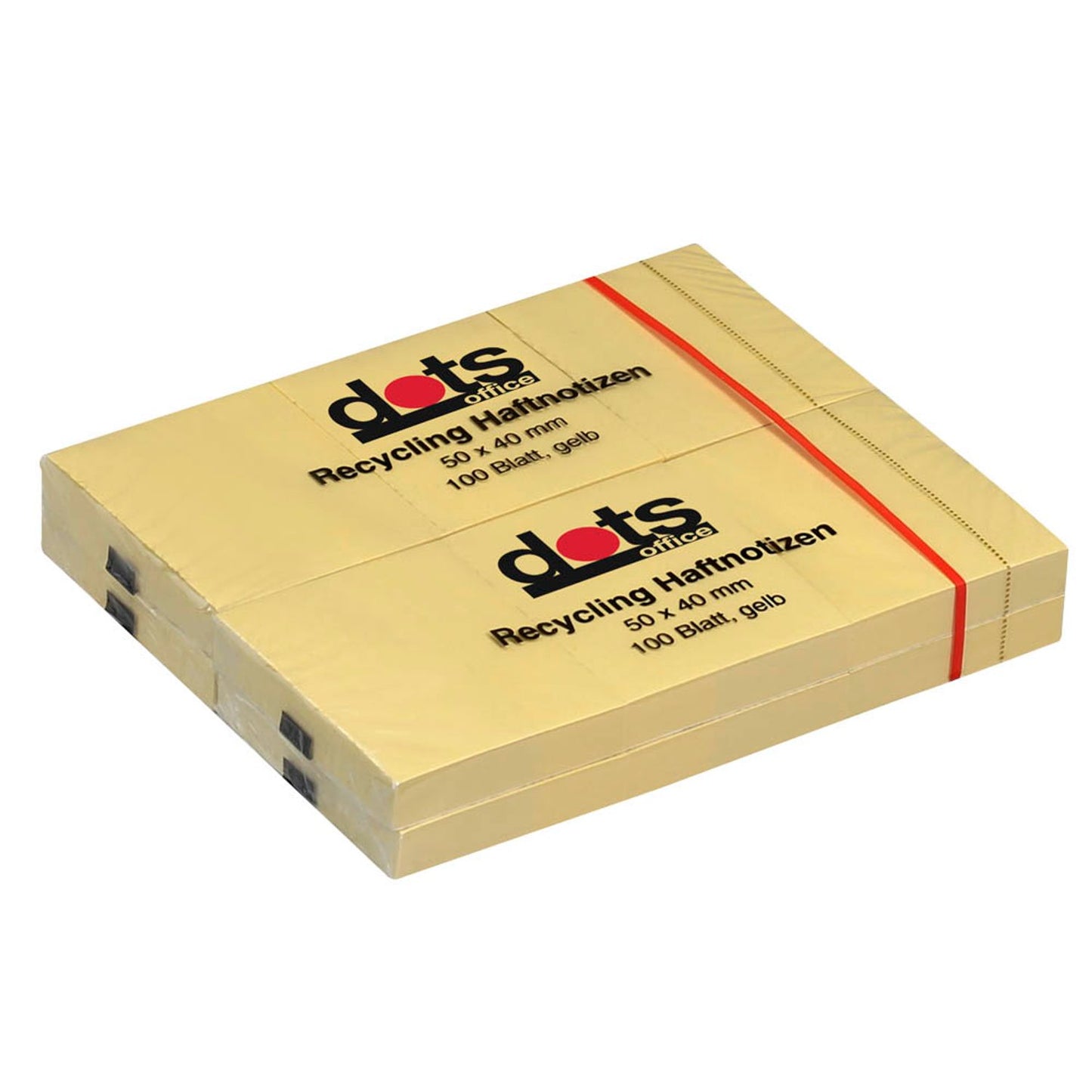 dots Recycling Haftnotizen gelb, 12 Blöcke | 222036 | 1 Pack = 12 Blöcke