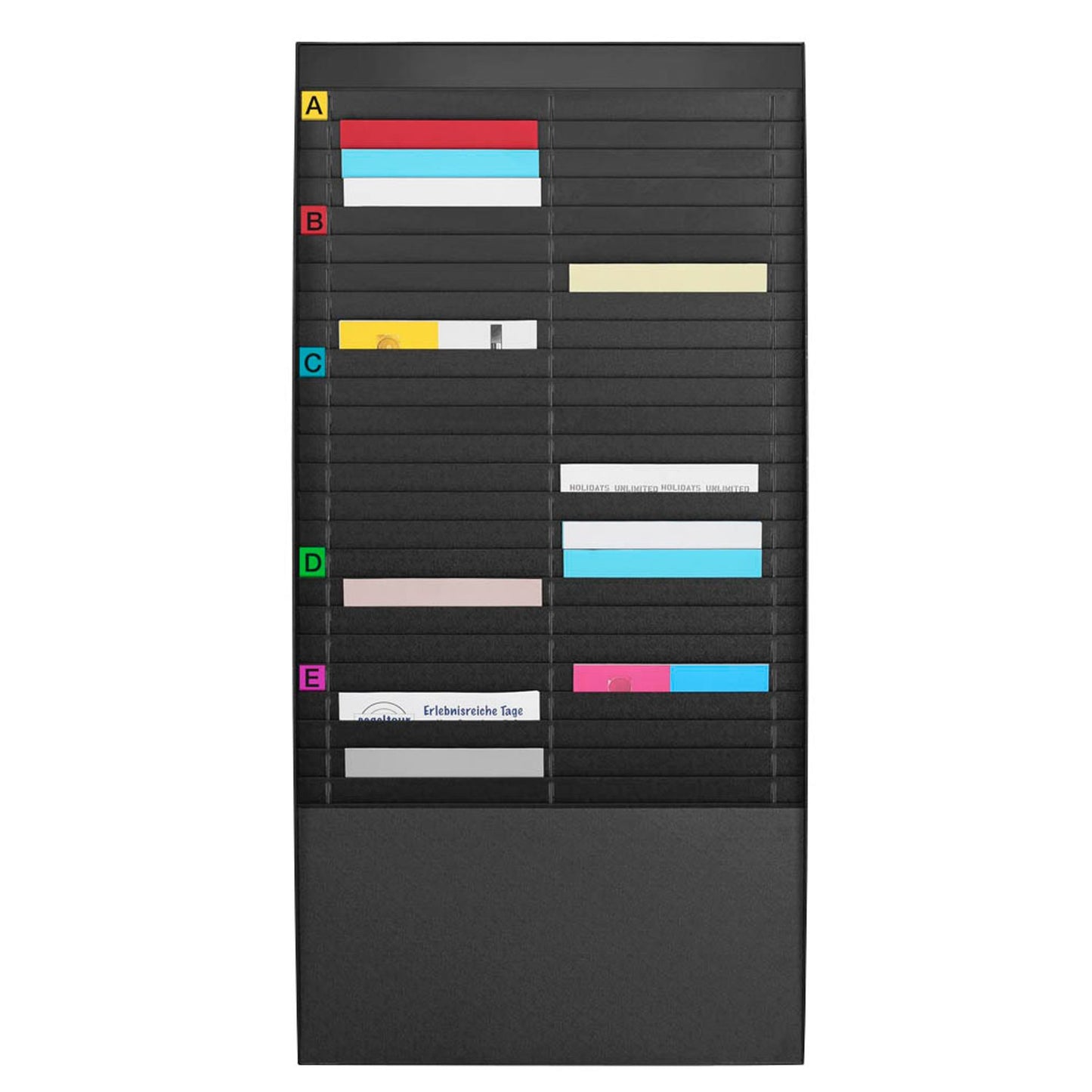 PAPERFLOW Sortiertafel schwarz DIN A4 50 Fächer | A4V2X25.01