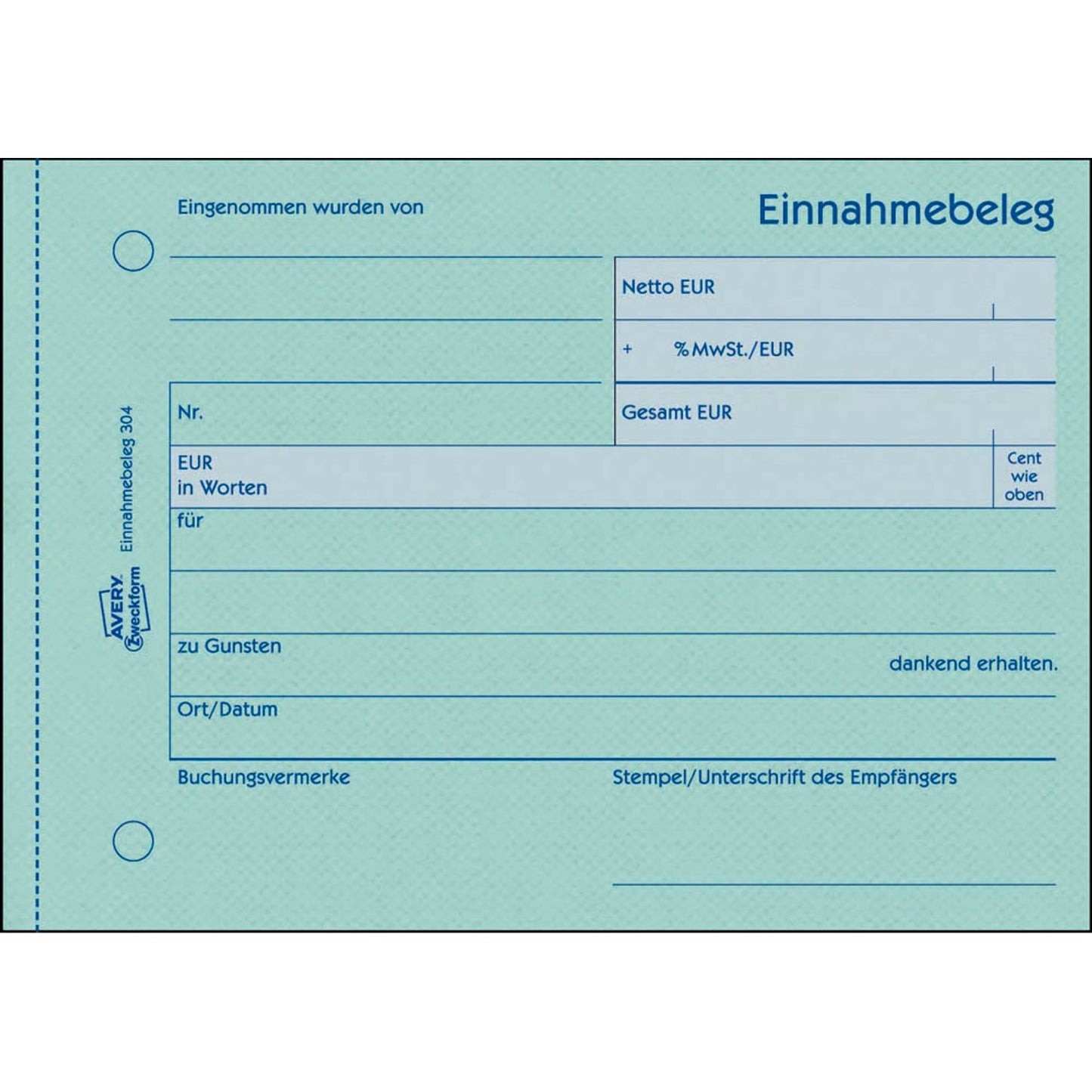 AVERY Zweckform Einnahmebeleg Formularbuch | 304