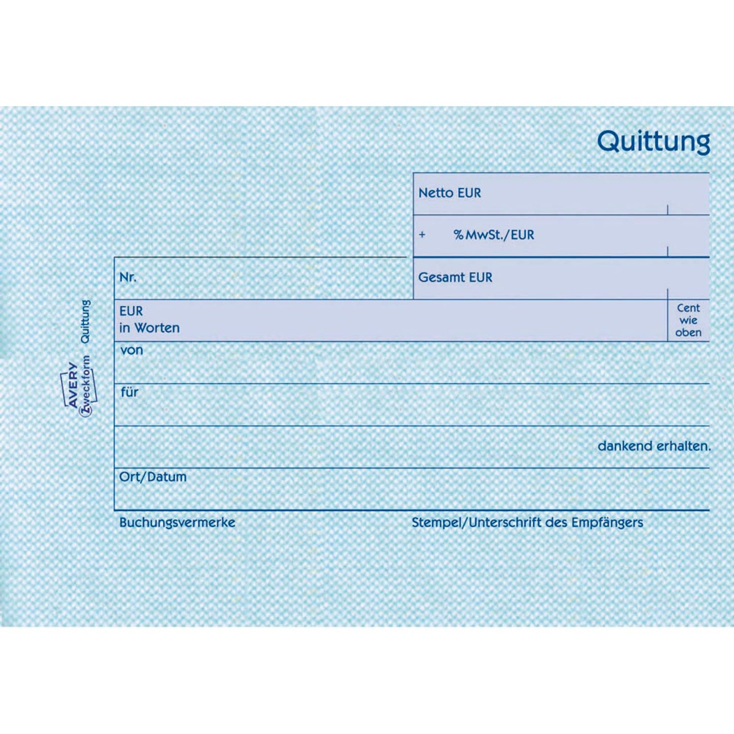 AVERY Zweckform Quittung, MwSt. separat ausgewiesen Formularbuch | 302