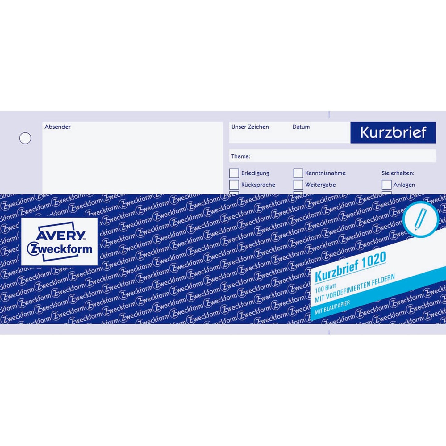 AVERY Zweckform Kurzbrief Formularbuch | 1020