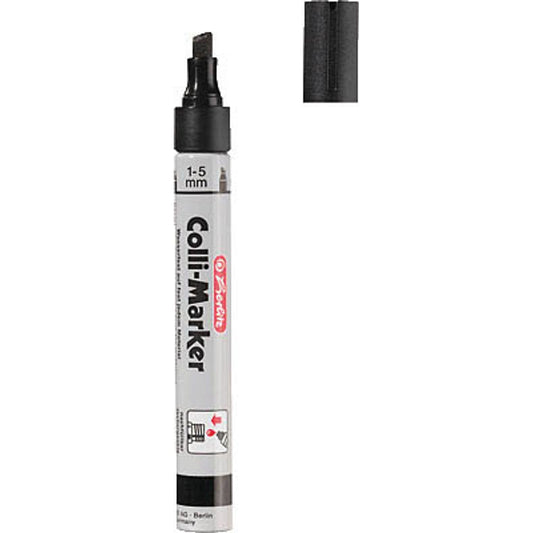 herlitz Colli-Marker Permanentmarker schwarz 1,0 - 5,0 mm | 300002802 | 1 Pack = 10 St.