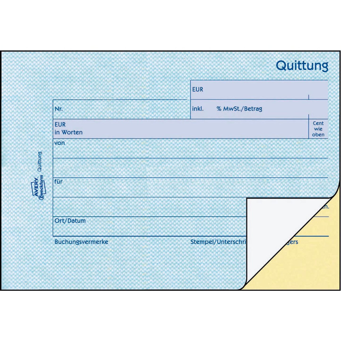 AVERY Zweckform Quittung, inkl. MwSt. Formularbuch | 1736