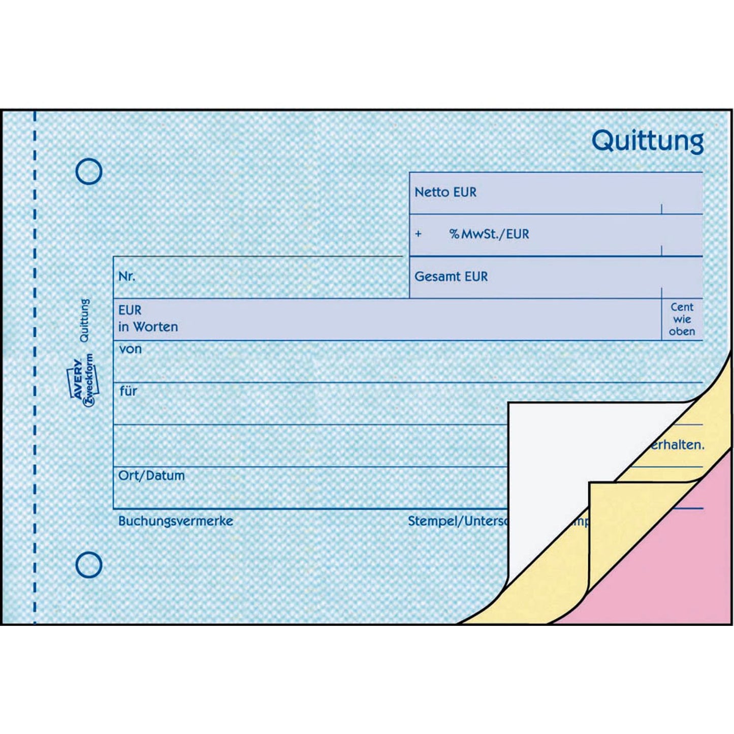 AVERY Zweckform Quittung, MwSt. separat ausgewiesen Formularbuch | 1737