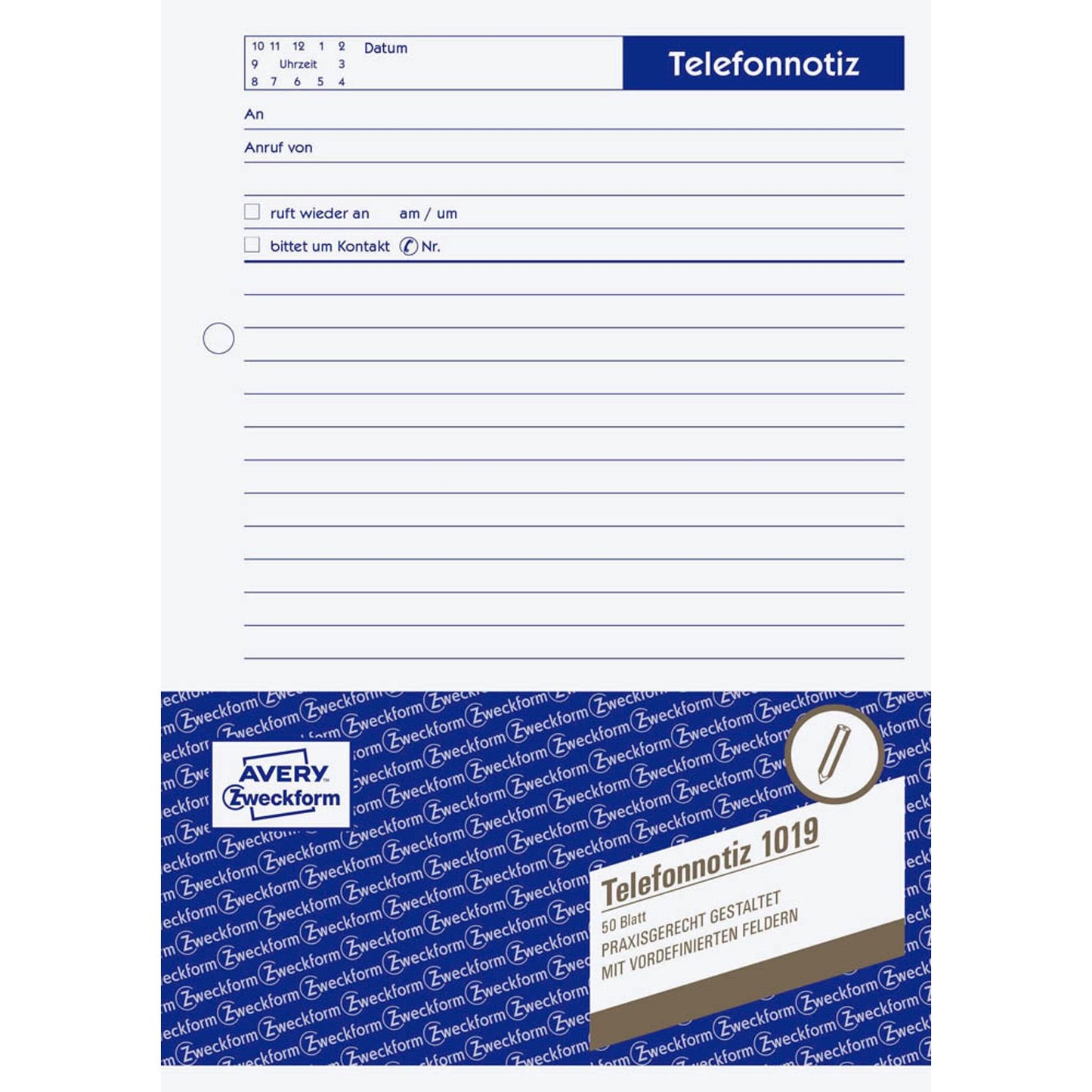 AVERY Zweckform Telefonnotiz Formularbuch | 1019