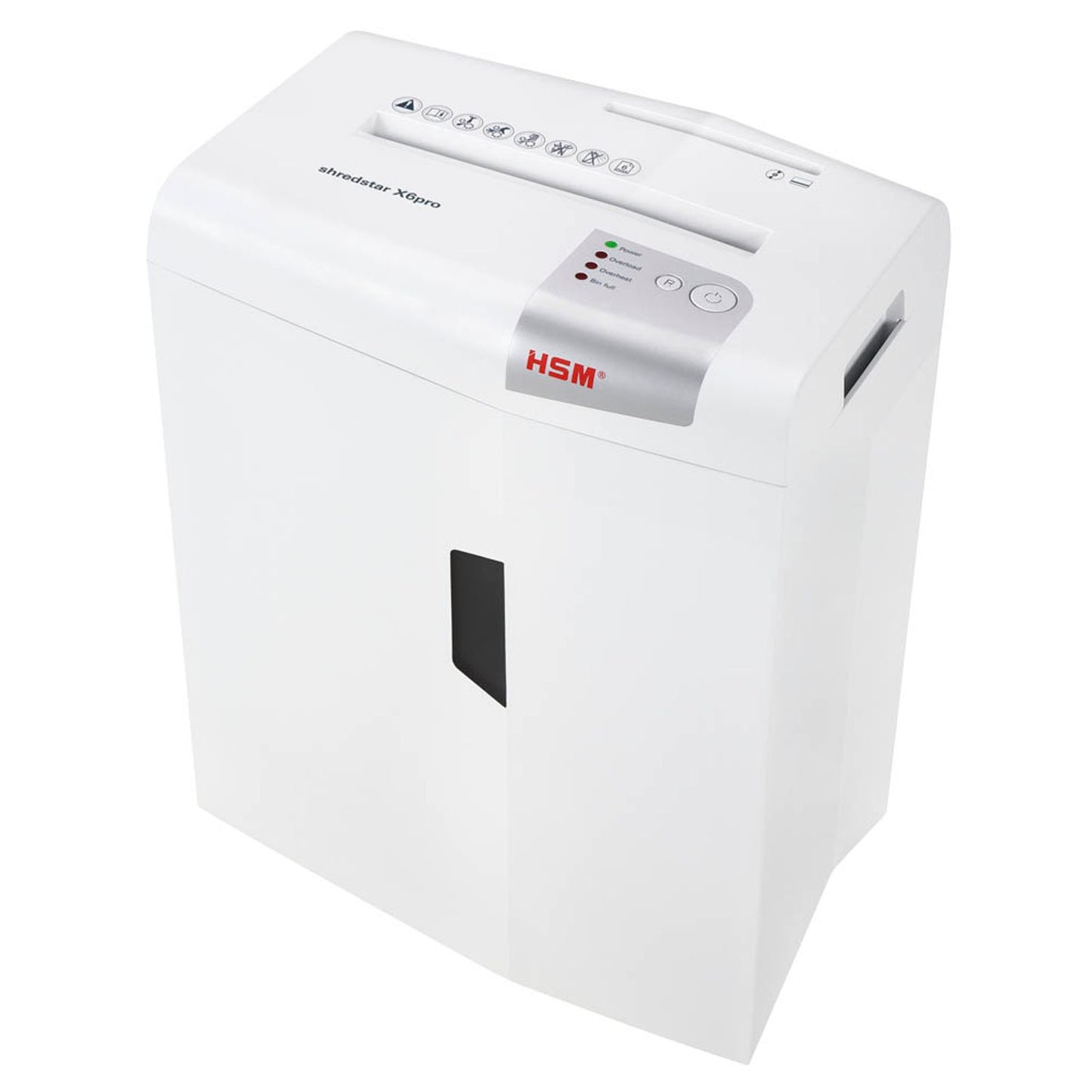 HSM shredstar X6pro Aktenvernichter mit Partikelschnitt P-5, 2 x 15 mm, bis , weiß | 1046111