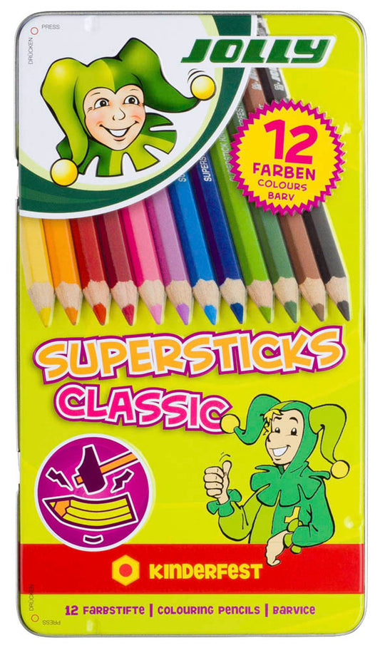 JOLLY SUPERSTICKS CLASSIC KINDERFEST Buntstifte farbsortiert, St.