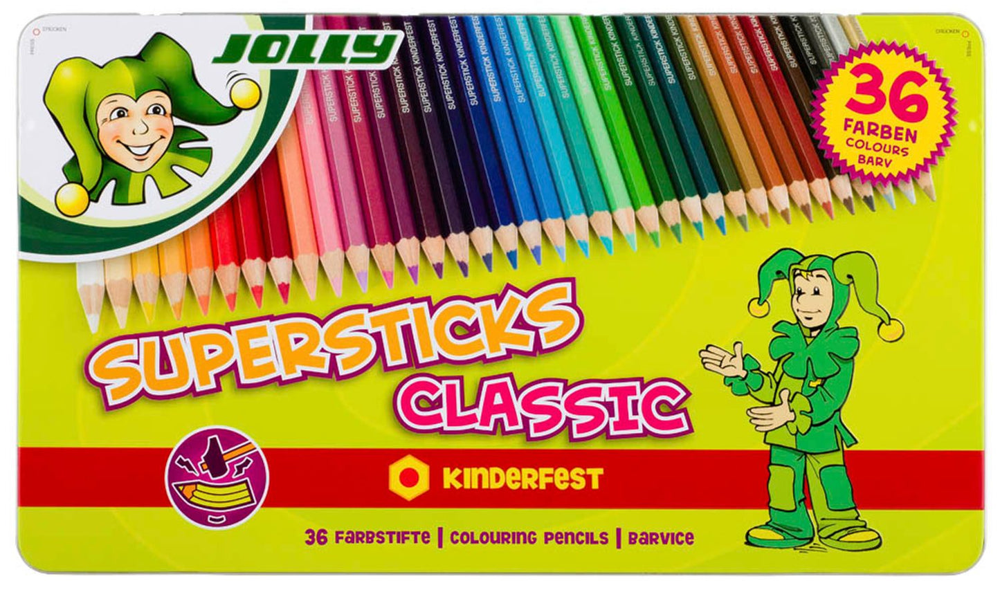 JOLLY SUPERSTICKS CLASSIC KINDERFEST Buntstifte farbsortiert, St.