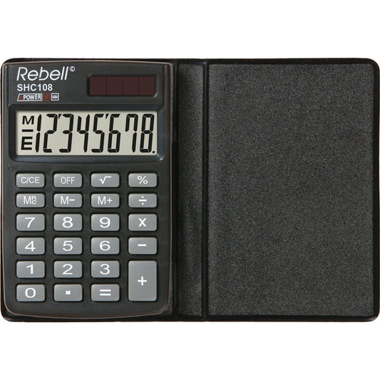 Rebell SHC108 Taschenrechner schwarz/grau | RE-SHC108 BX