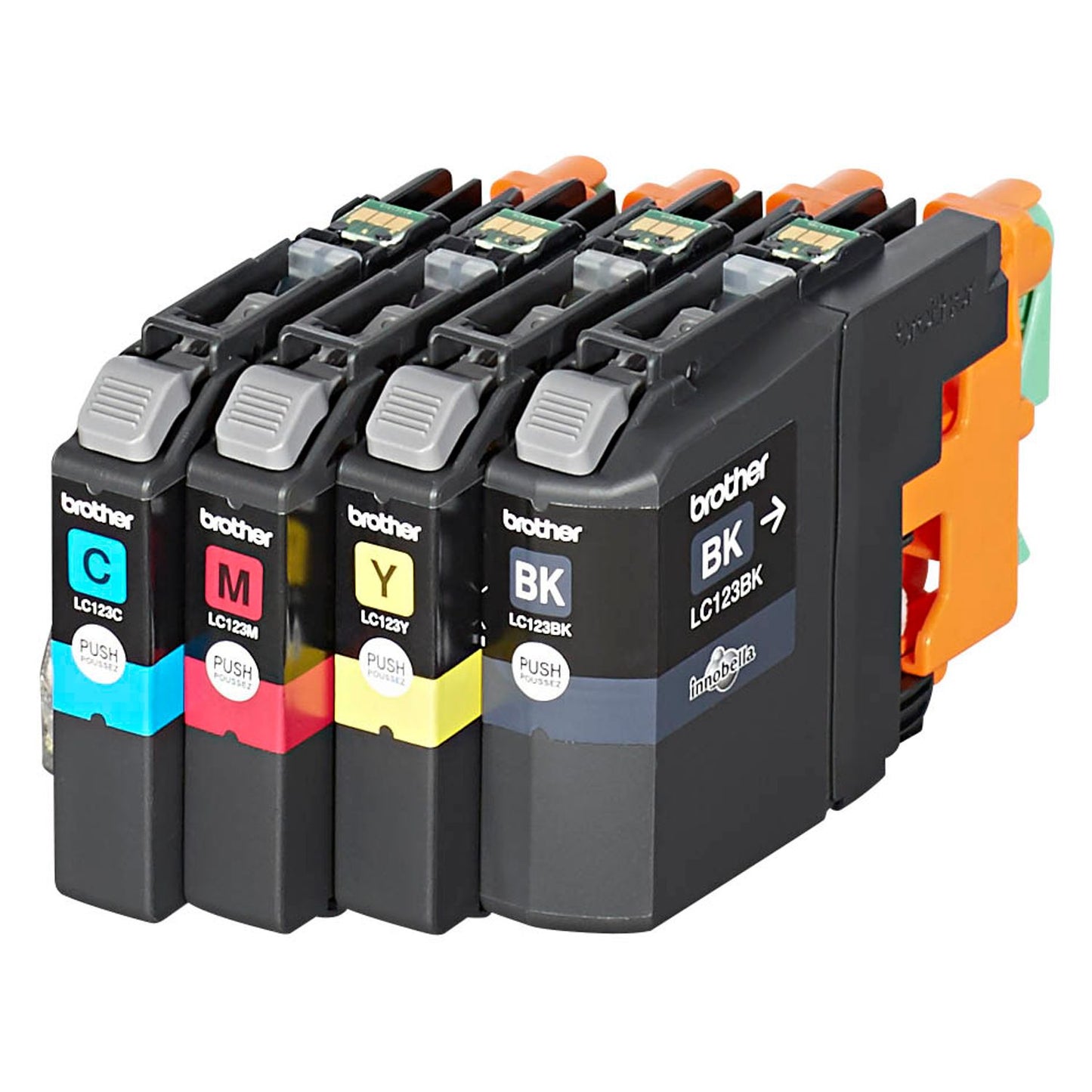 brother LC-123BK/C/M/Y schwarz, cyan, magenta, gelb Druckerpatronen, 4er-Set | LC123VALBP | 1 Pack = 4 St.