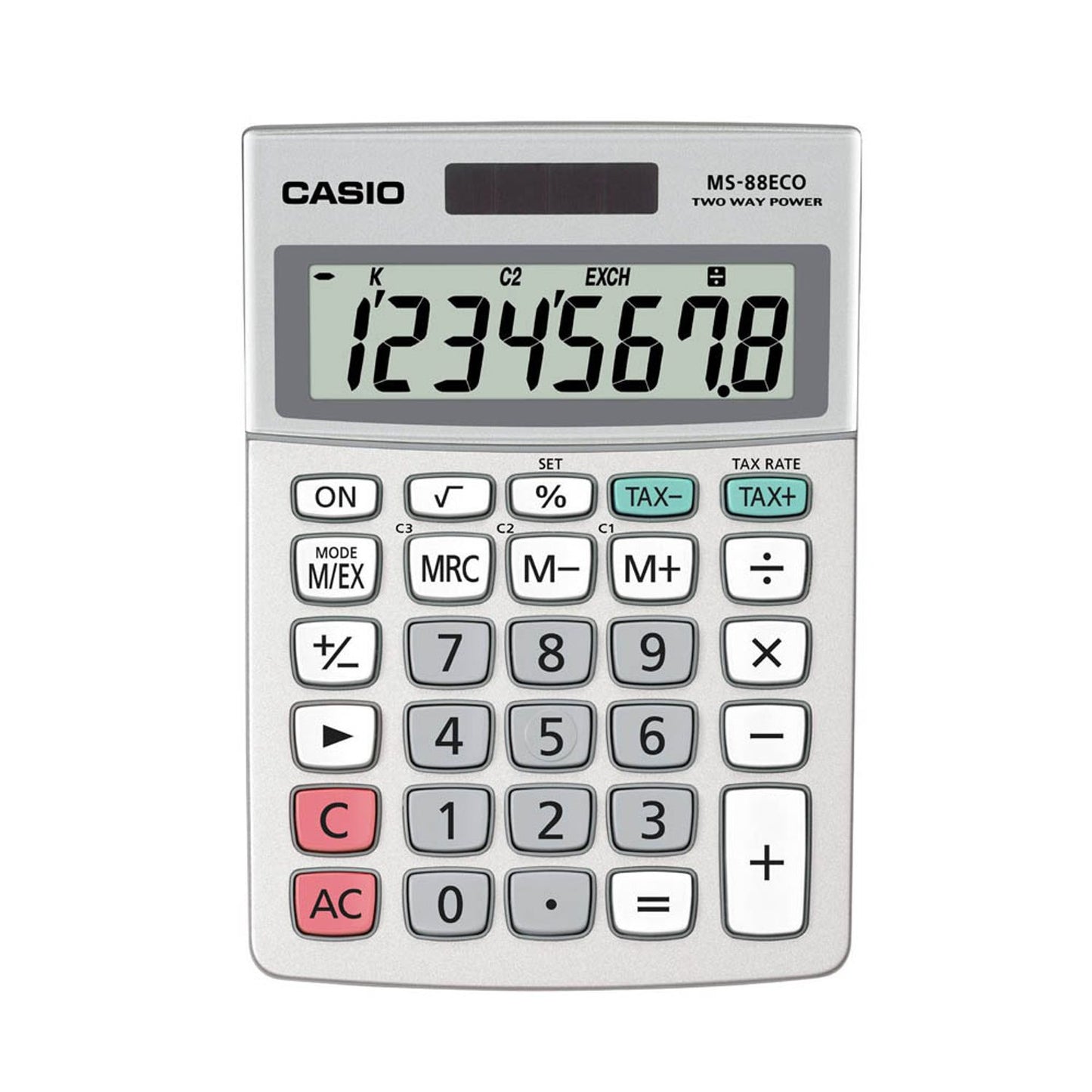 CASIO Tischrechner silber | MS-88ECO