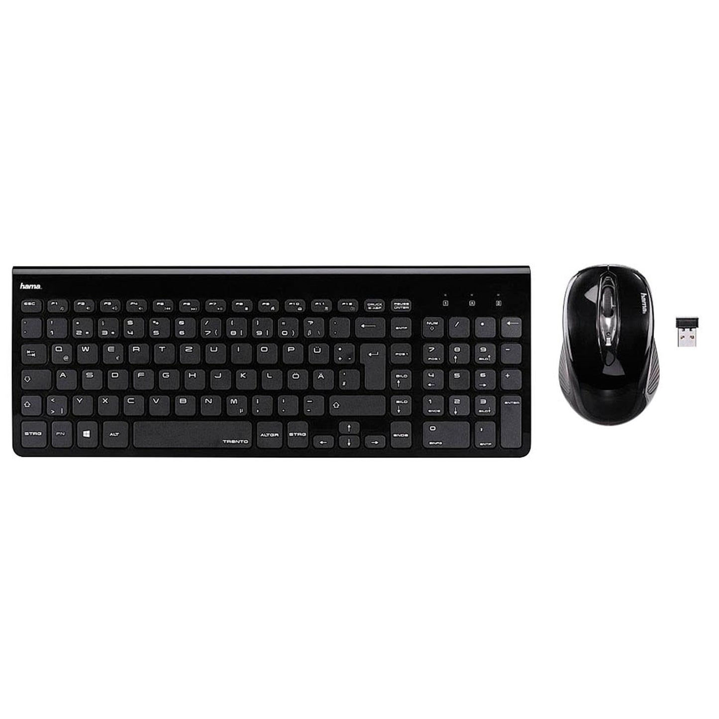 hama Trento Tastatur-Maus-Set kabellos schwarz | 182666