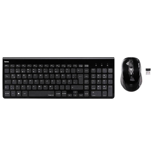 hama Trento Tastatur-Maus-Set kabellos schwarz | 182666