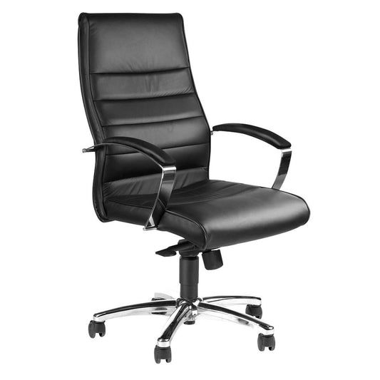 Topstar Chefsessel TD LUX 10, Leder schwarz, Gestell chrom | 8779A80