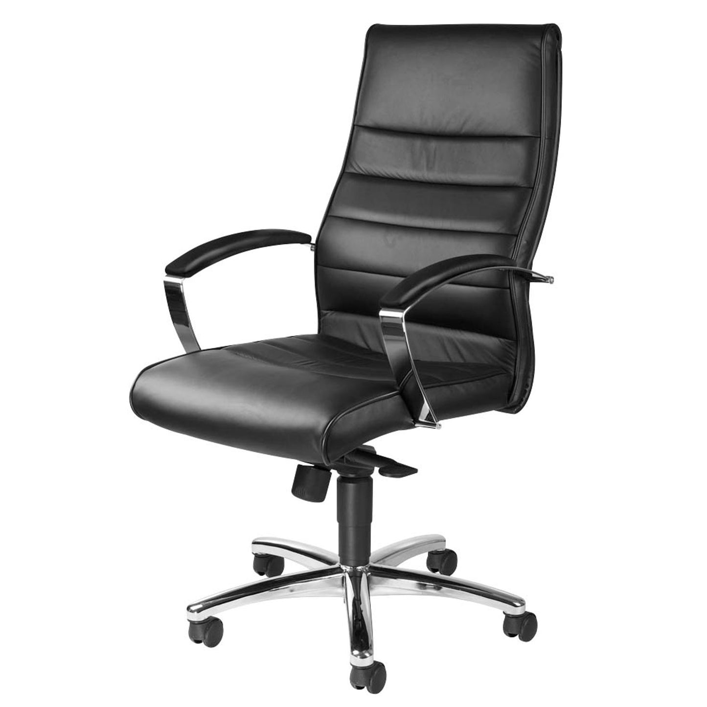 Topstar Chefsessel TD LUX 10, Leder schwarz, Gestell chrom | 8779A80