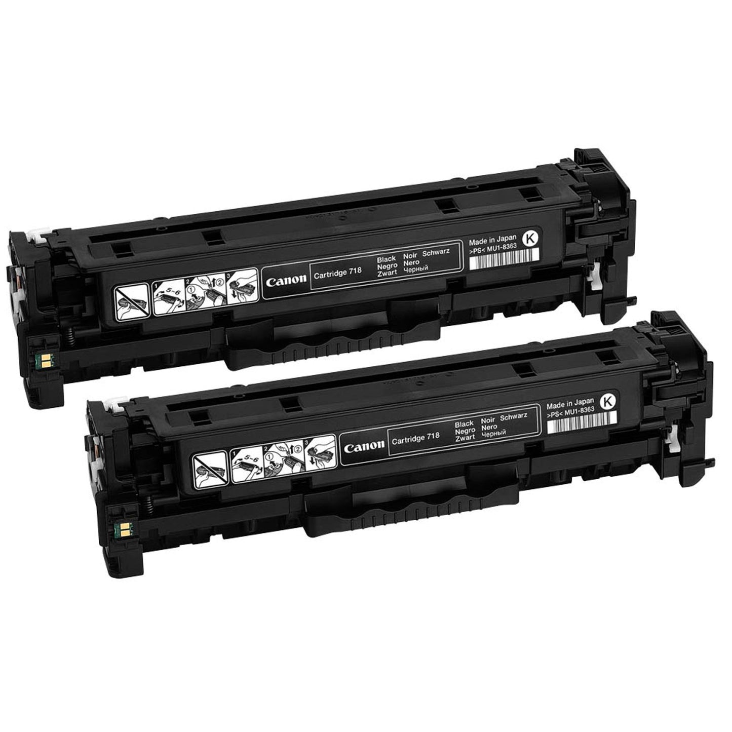 Canon 2x 718 BK schwarz Toner, 2er-Set | 2662B005 | 1 Pack = 2 St.
