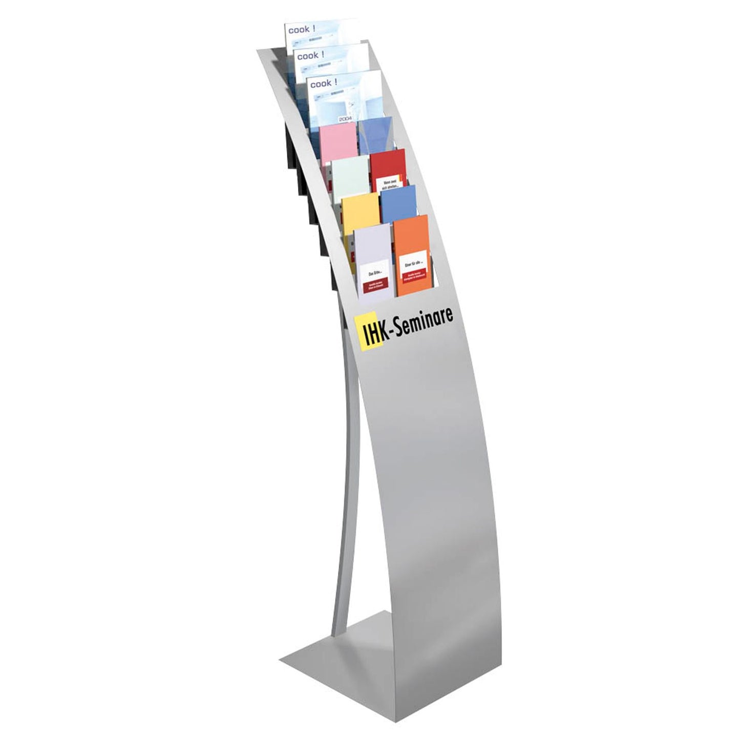 Kerkmann Prospektständer Vario silber DIN A4, 1/3 DIN A4 | 41650914