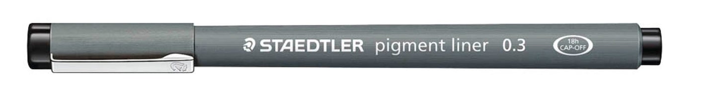 STAEDTLER pigment liner 308 Fineliner schwarz, 1 St.