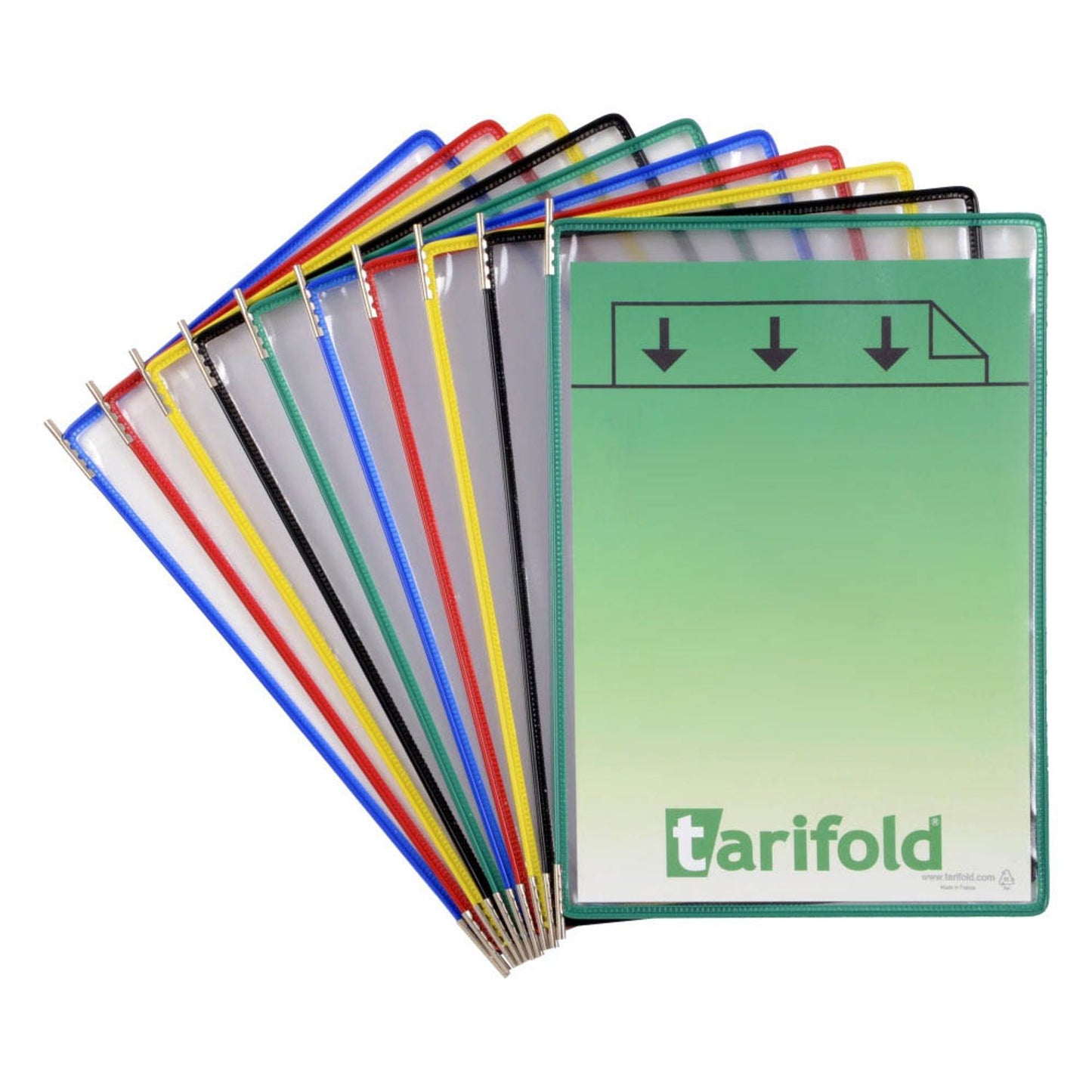 tarifold Sichttafeln DIN A4 farbsortiert, Öffnung oben | 114009 | 1 Pack = 10 St.