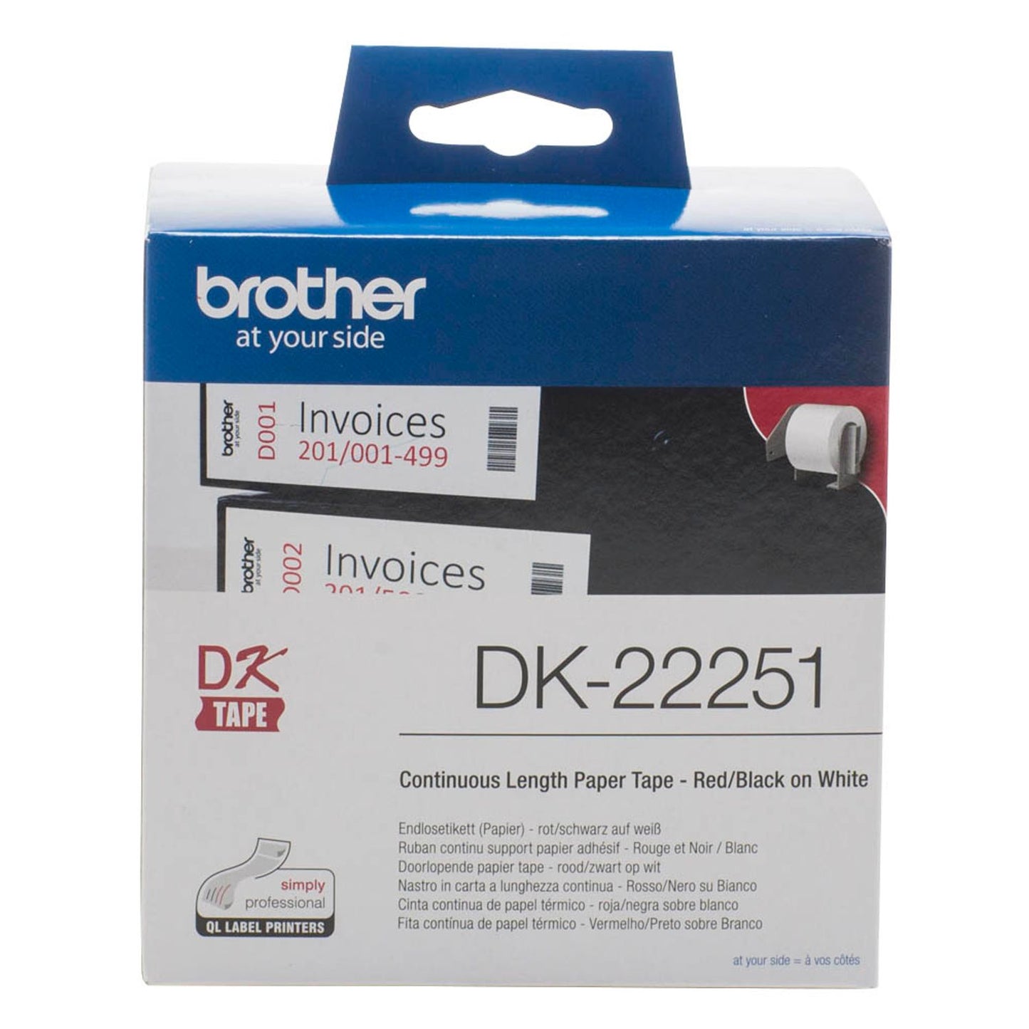 brother Endlospapierrolle für Etikettendrucker weiß 62,0 mm x 15,24 m | DK-22251