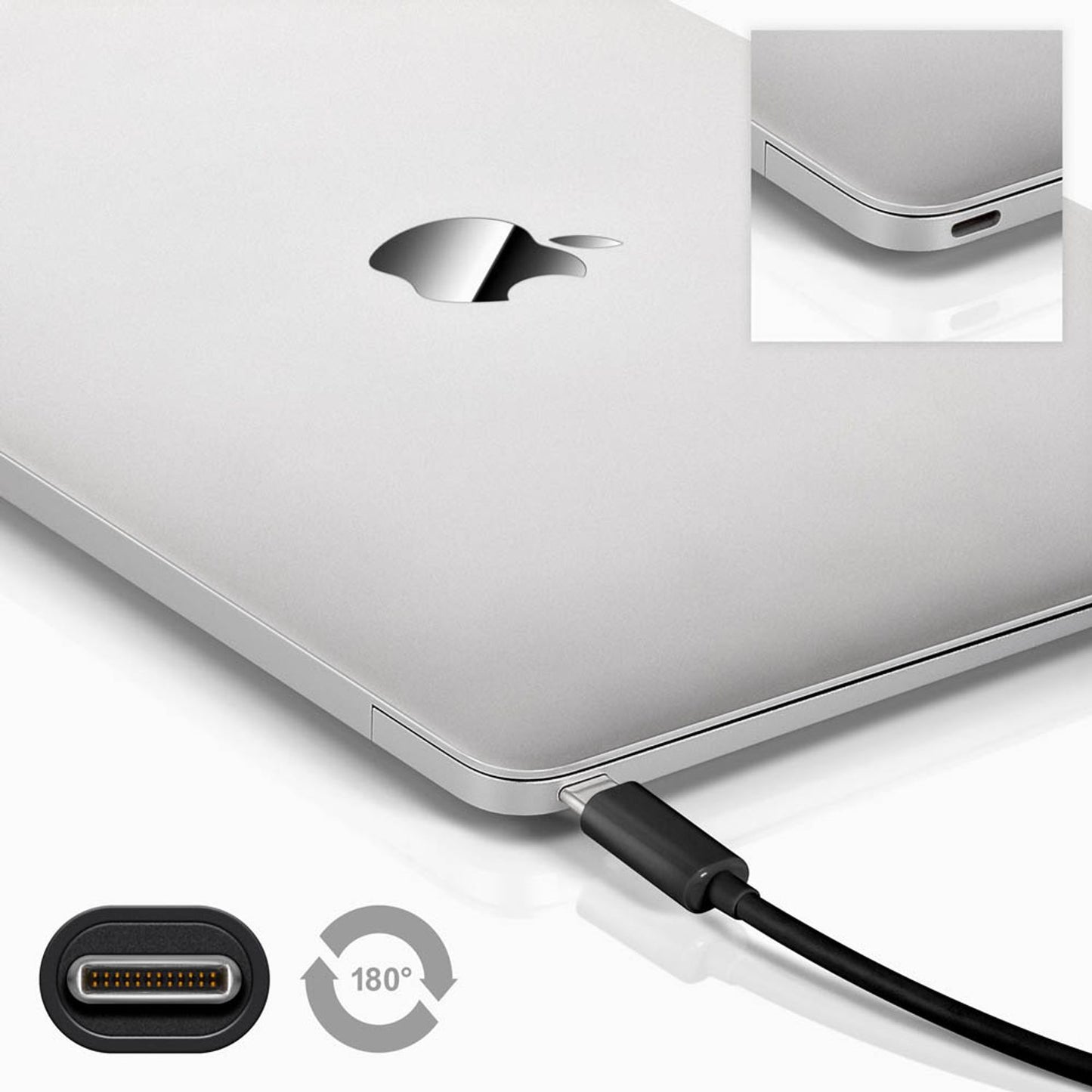 goobay USB C Kabel 1,0 m schwarz | 67976