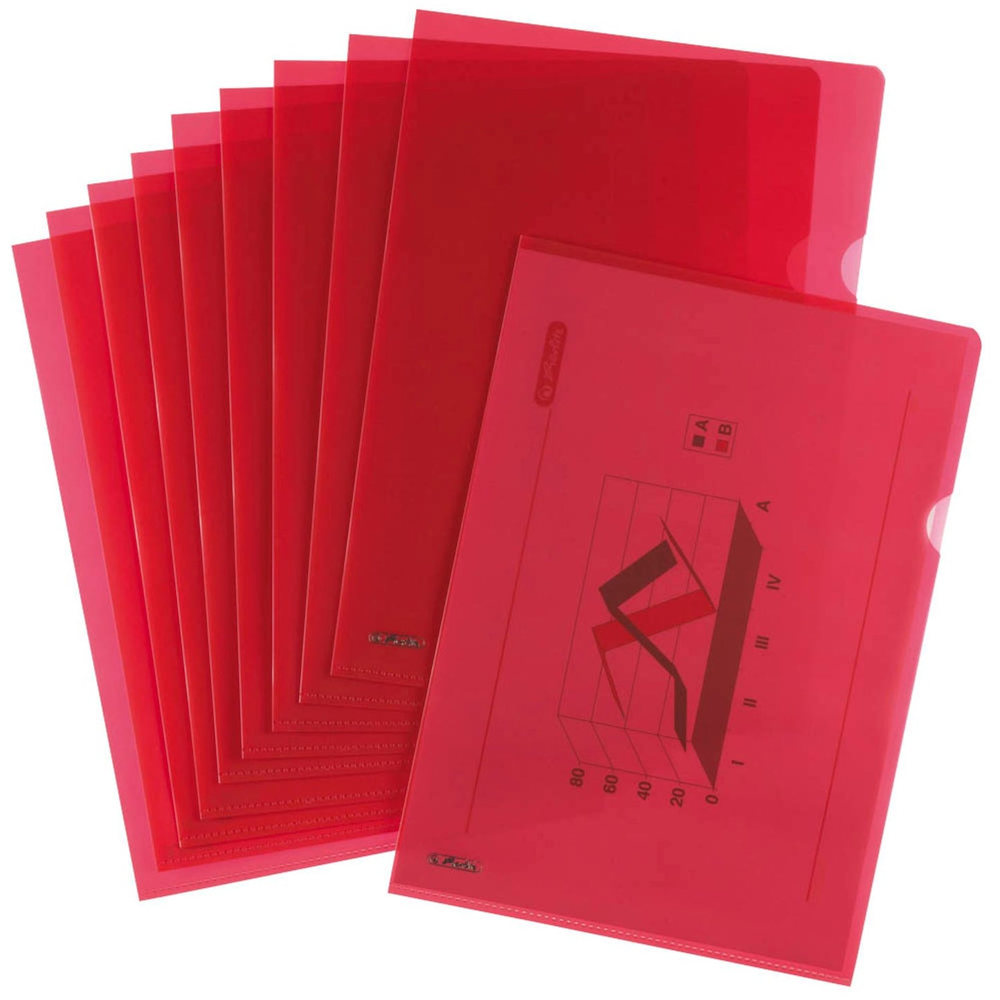 10 herlitz Sichthüllen DIN A4, genarbt 0,19 mm