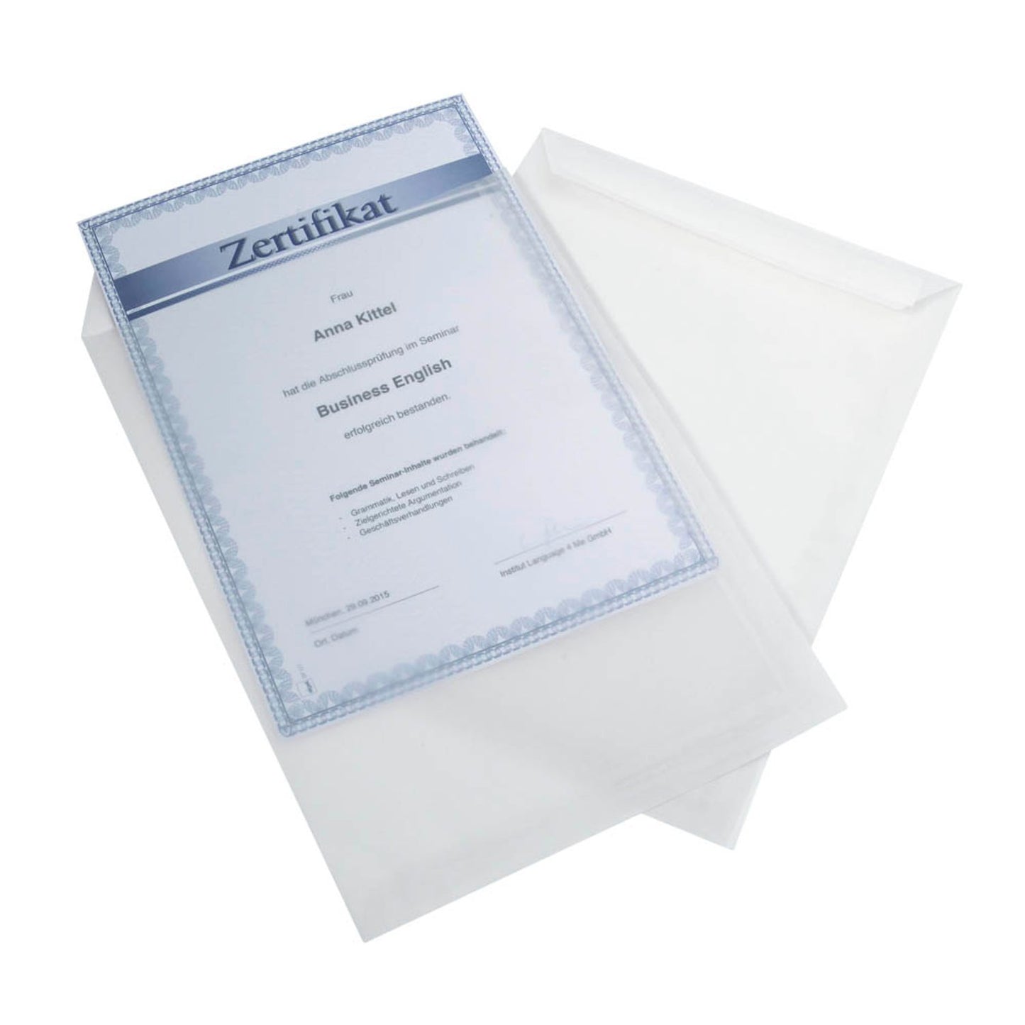 SIGEL Versandtaschen DIN C4 ohne Fenster transparent | DU330 | 1 Pack = 25 St.