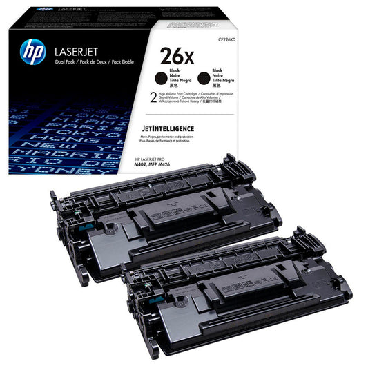 HP 26X () schwarz Tonerkartuschen, 2er-Set | CF226XD | 1 Pack = 2 St.