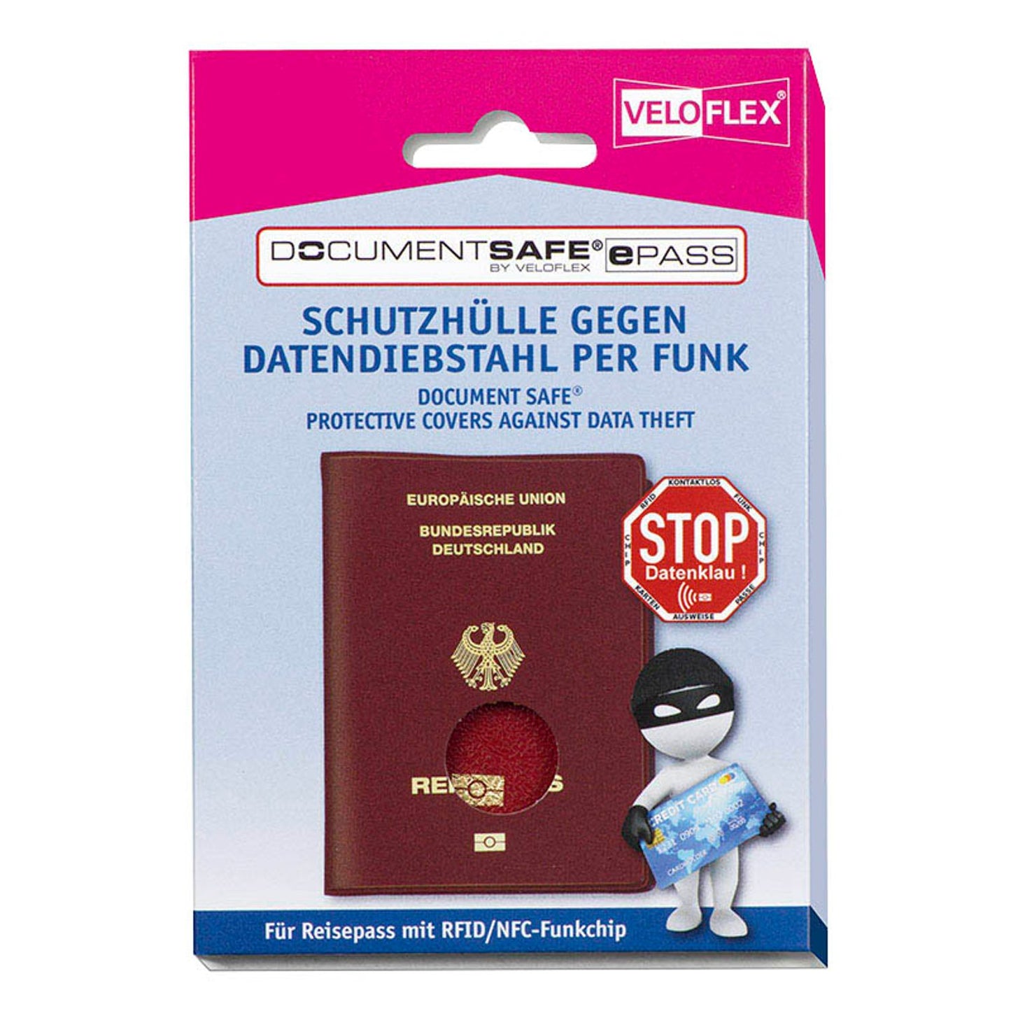 VELOFLEX Dokumentenhülle Document Safe® rot 10,0 x 13,5 cm | 3259800