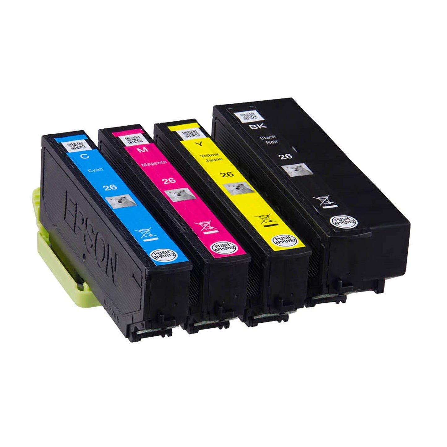 EPSON 26 / T2616 schwarz, cyan, magenta, gelb Druckerpatronen, 4er-Set | C13T26164010 | 1 Pack = 4 St.