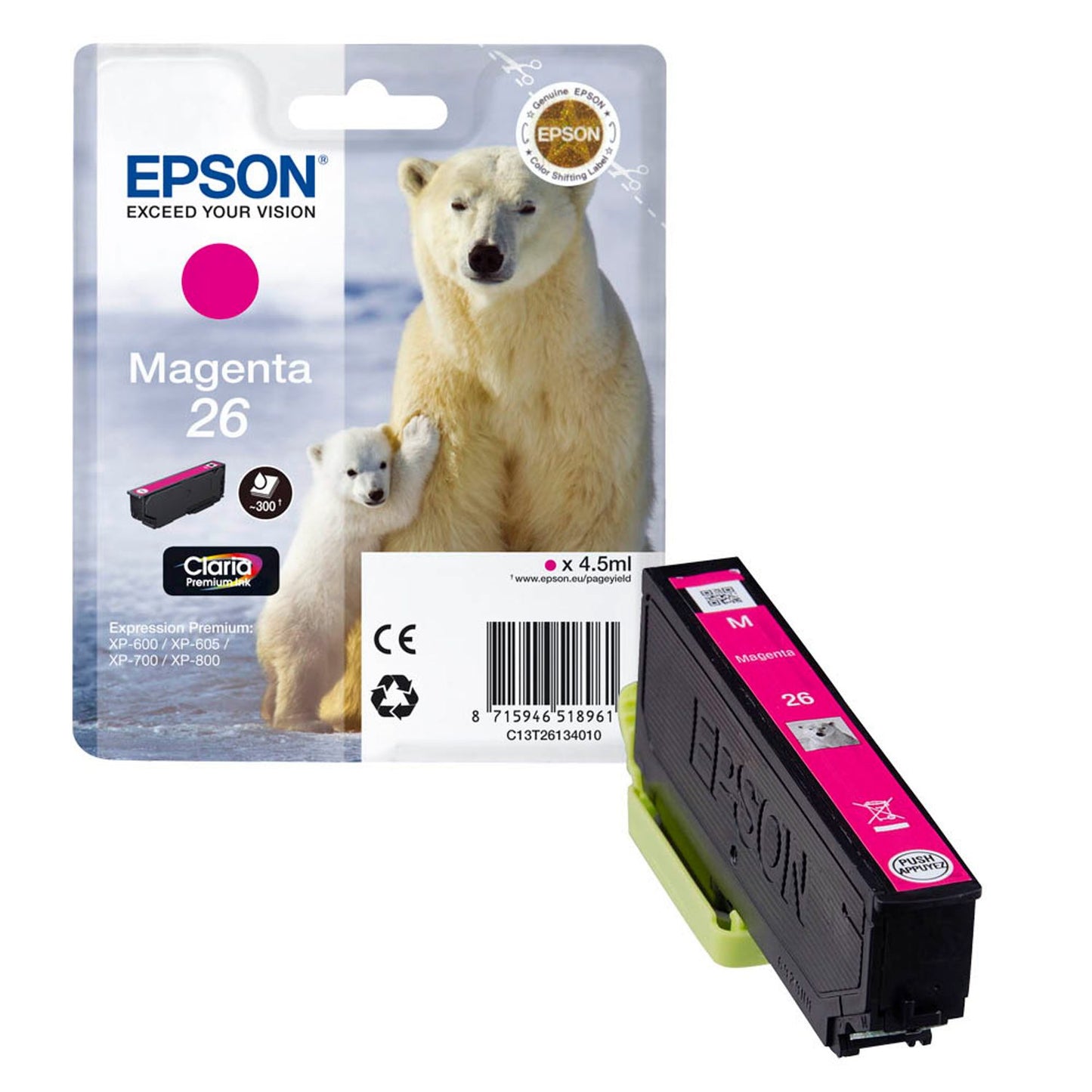 EPSON 26 / T2613 magenta Druckerpatrone | C13T26134012